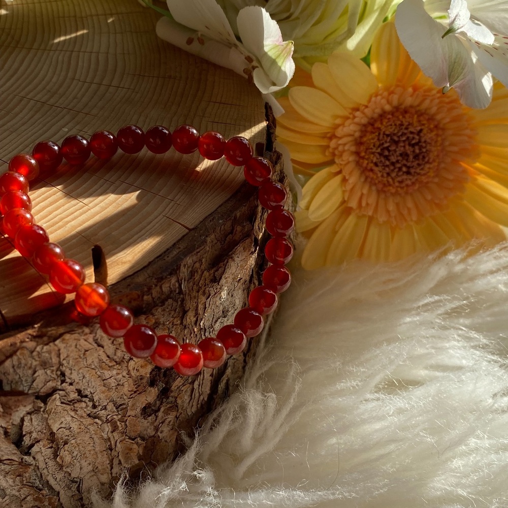 Carnelian Beaded Bracelet